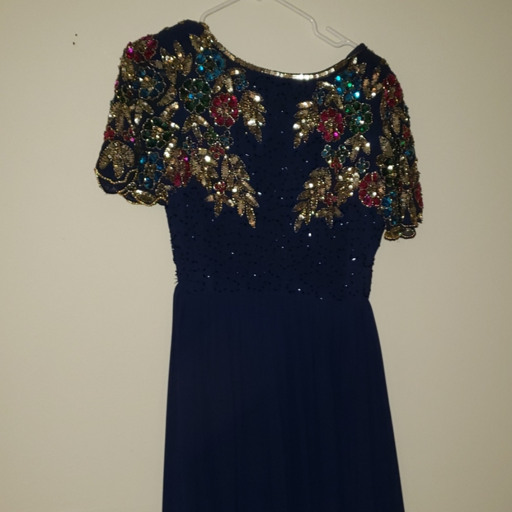 NAVY BLUE VIRGOS LOUNGE MAXI DRESS